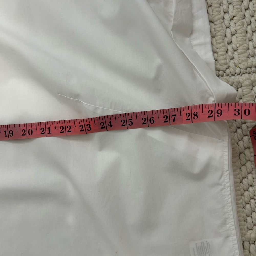 Talbots Poplin Tunic Shirt White 3X With Buttons On Back Short Sleeves - Picture 7 of 9